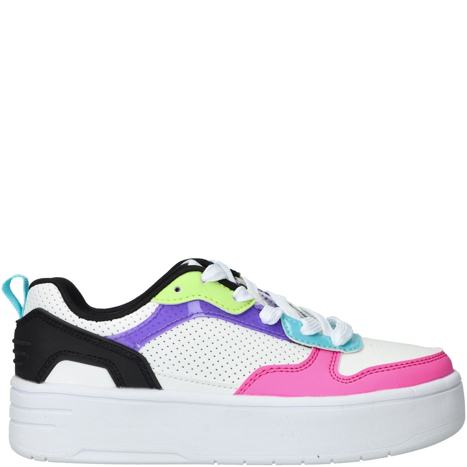 Skechers Court High Color Crush Sneaker Meisjes Wit