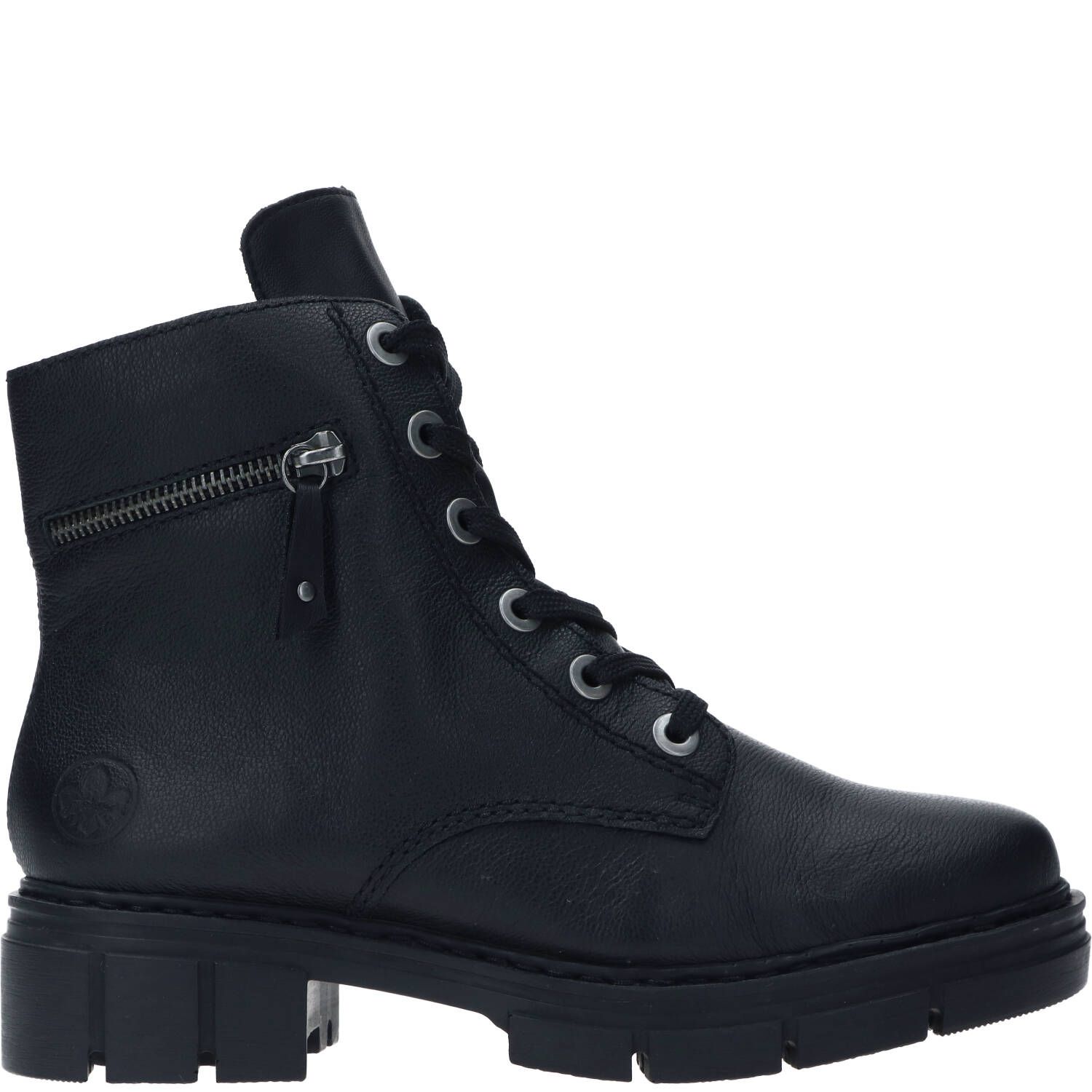 Rieker Casual Leather Booties , Zwart, Dames online kopen