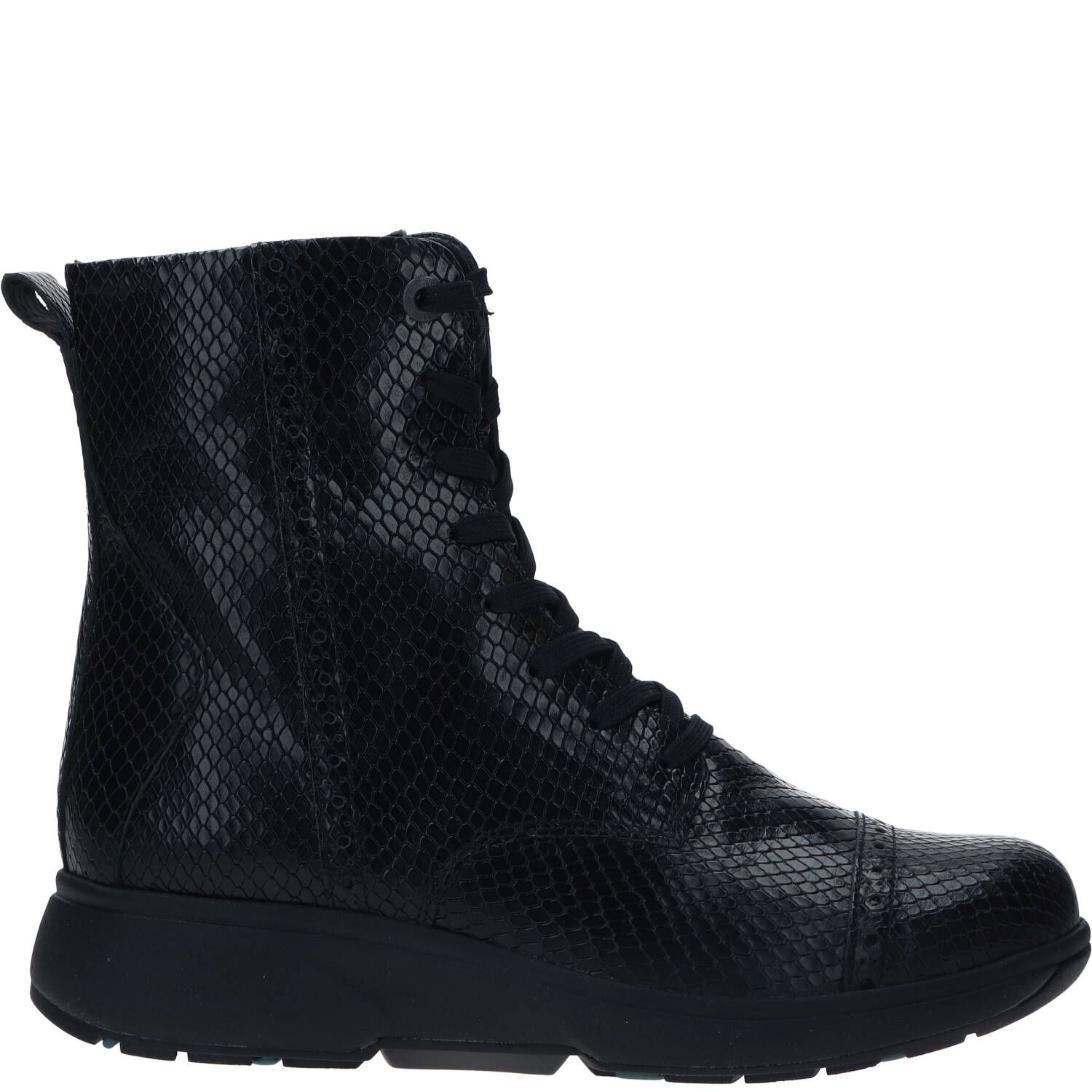 Xsensible 30213.3 Aosta Black Croco H Wijdte Veter boots online kopen