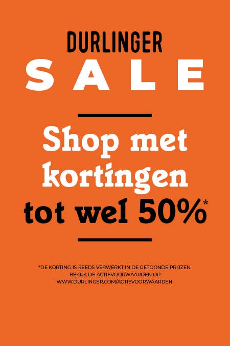 Sale met kortingen tot 50%
